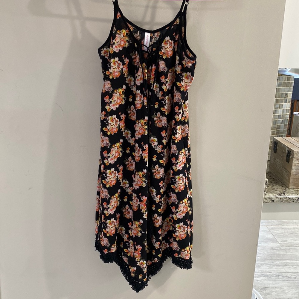 Floral black dress